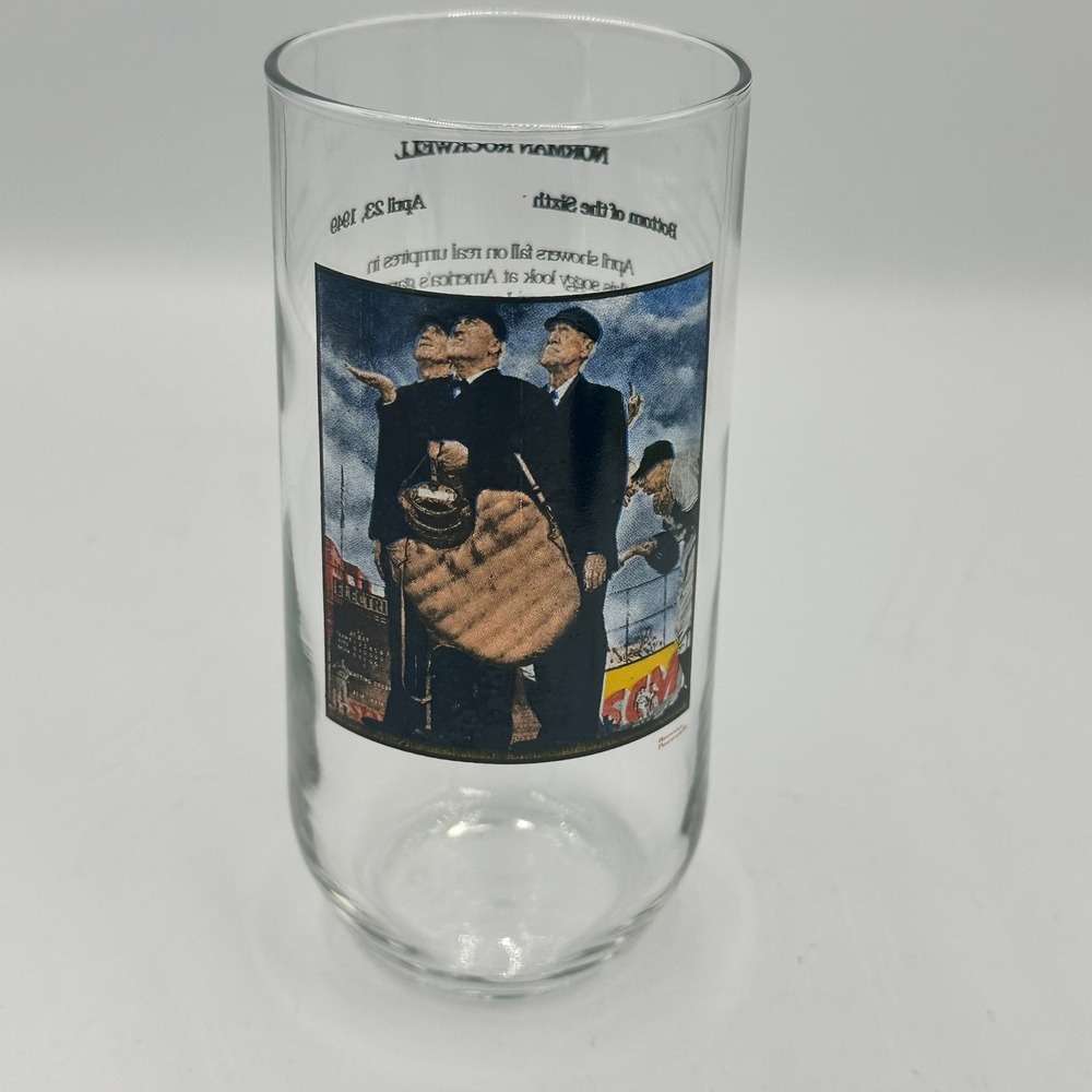 Norman Rockwell Glass Toot 'N Totum 1995 Collector Series Bottom of the 6th Ball